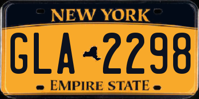 NY license plate GLA2298