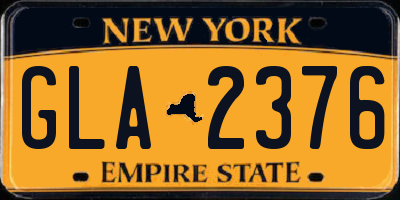 NY license plate GLA2376