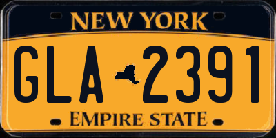 NY license plate GLA2391