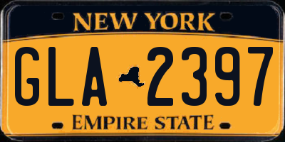 NY license plate GLA2397