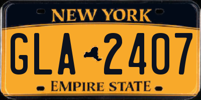 NY license plate GLA2407