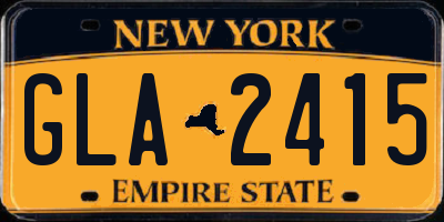 NY license plate GLA2415
