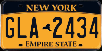 NY license plate GLA2434