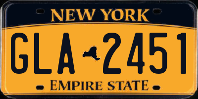 NY license plate GLA2451