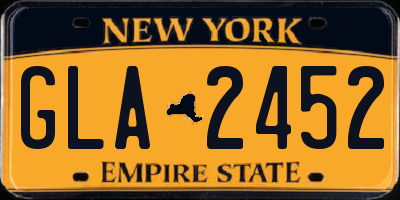 NY license plate GLA2452