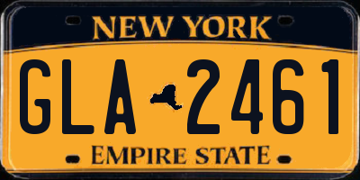 NY license plate GLA2461