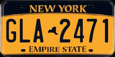 NY license plate GLA2471