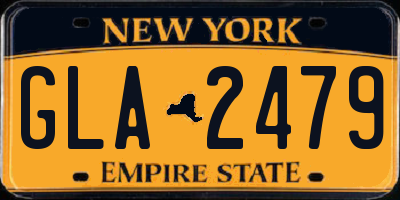 NY license plate GLA2479