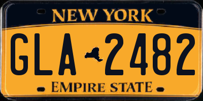 NY license plate GLA2482