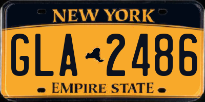 NY license plate GLA2486