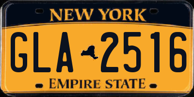 NY license plate GLA2516