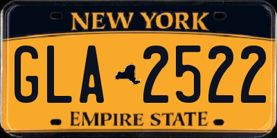 NY license plate GLA2522