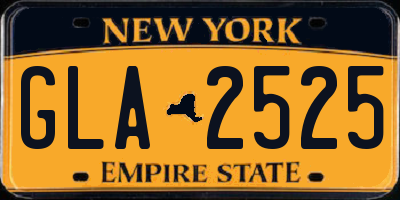 NY license plate GLA2525