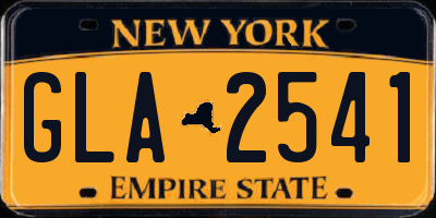 NY license plate GLA2541