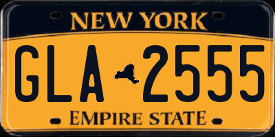 NY license plate GLA2555