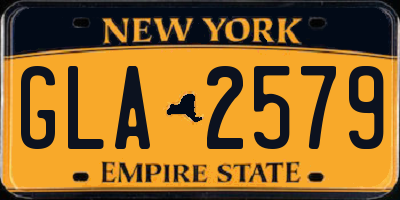 NY license plate GLA2579