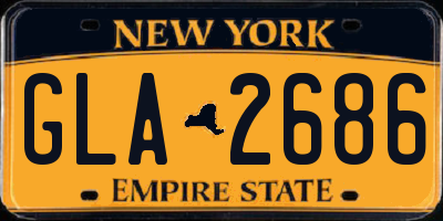 NY license plate GLA2686