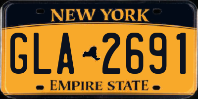 NY license plate GLA2691
