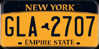 NY license plate GLA2707