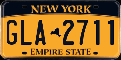 NY license plate GLA2711