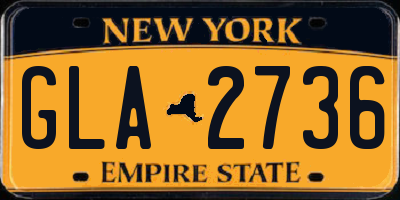 NY license plate GLA2736