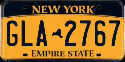 NY license plate GLA2767