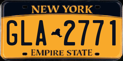 NY license plate GLA2771