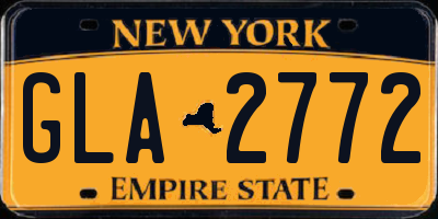 NY license plate GLA2772