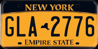 NY license plate GLA2776