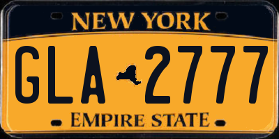 NY license plate GLA2777