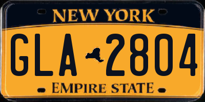 NY license plate GLA2804
