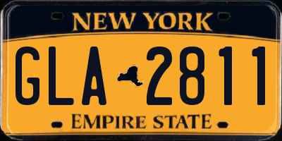 NY license plate GLA2811