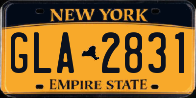 NY license plate GLA2831
