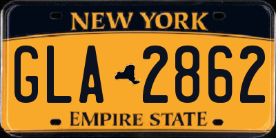 NY license plate GLA2862