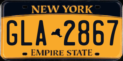 NY license plate GLA2867