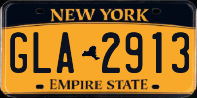 NY license plate GLA2913