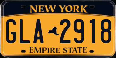 NY license plate GLA2918