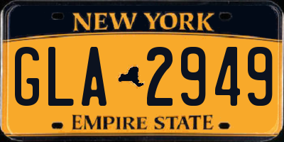 NY license plate GLA2949