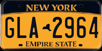NY license plate GLA2964