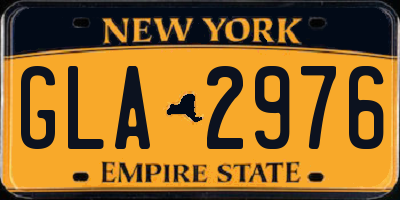 NY license plate GLA2976
