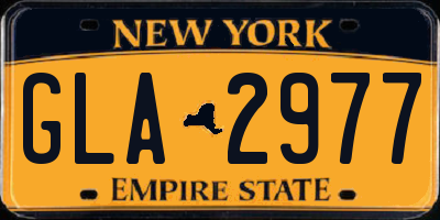 NY license plate GLA2977