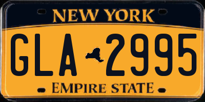 NY license plate GLA2995