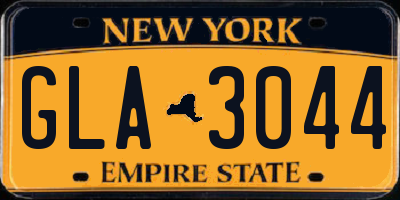 NY license plate GLA3044