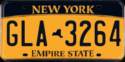 NY license plate GLA3264