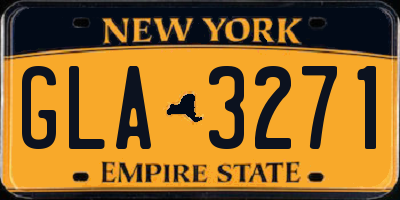 NY license plate GLA3271