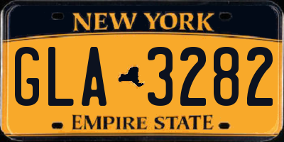 NY license plate GLA3282