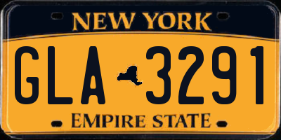 NY license plate GLA3291