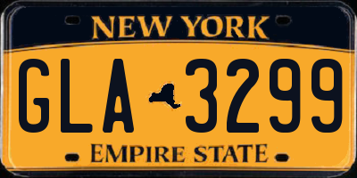 NY license plate GLA3299