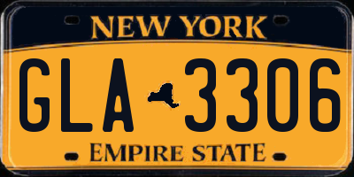 NY license plate GLA3306