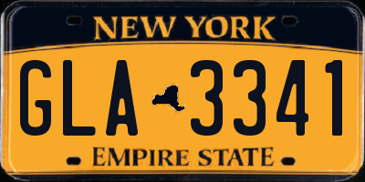NY license plate GLA3341